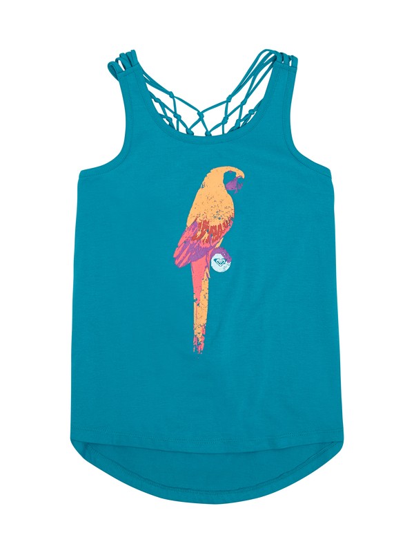 roxy, Girls 7-14 Twirling Time Tank, TILE BLUE (bpm0) 0 Girls 7-14 Twirling Time Tank ARGKT00068 Roxy