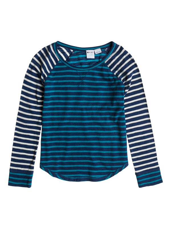 roxy, Girls 7-14 Wanderer Top, PARIS MOROCCAN BLUE STRIPE (brw3) 0 Girls 7-14 Wanderer Top ARGKT03004 Roxy