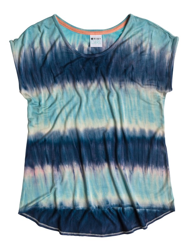 roxy, Girls 7-14 Harvest Moon Top, RUGBY DARK DENIM TIE DYE STRIP (brq3) 0 Girls 7-14 Harvest Moon Top ARGKT03006 Roxy