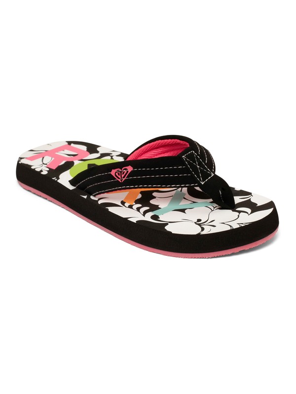 roxy, Girls 7-14 Low Tide Sandals, BLACK 3 (bk3) 0 Girls 7-14 Low Tide Sandals ARGL100009 Roxy