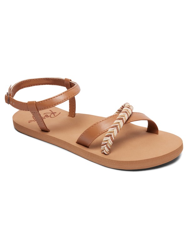 roxy, Girls 7-14 Mikala Sandals, TAN (tan) 0 Girls 7-14 Mikala Sandals ARGL100176 Roxy