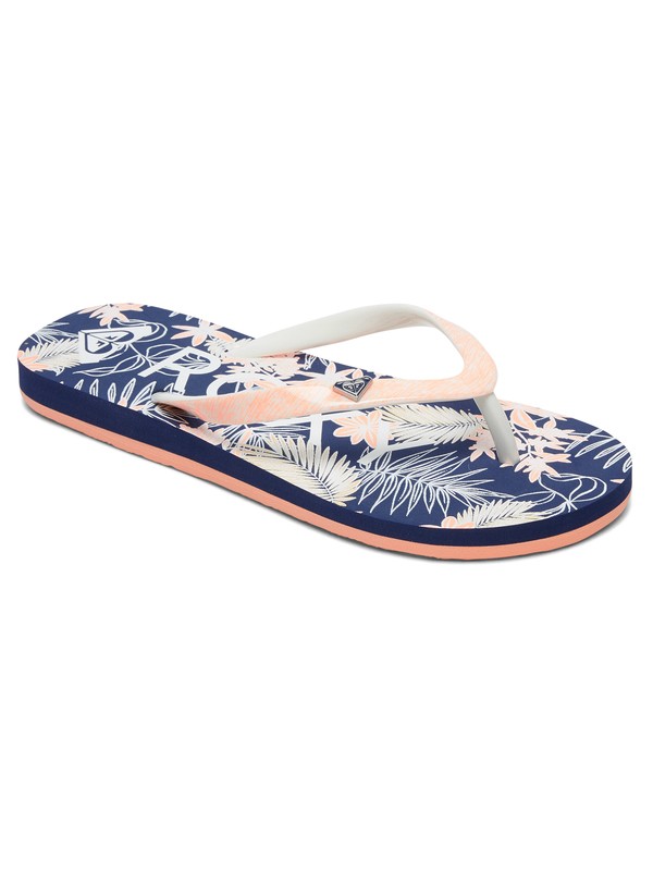 roxy, Pebbles - Tongs pour Fille, BLUE/PINK (blp) 0 Pebbles - Tongs pour Fille Bleu ARGL100182 Roxy