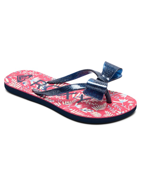 roxy, Girl's 7-14 Lulu Flip-Flops, HOT PINK (hpn) 0 Girl's 7-14 Lulu Flip-Flops Pink ARGL100183 Roxy