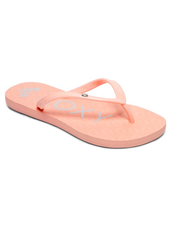 roxy, Sandy - Flip-Flops for Girls, PEACH CREAM (pcr) 0 Sandy - Flip-Flops for Girls Pink ARGL100184 Roxy