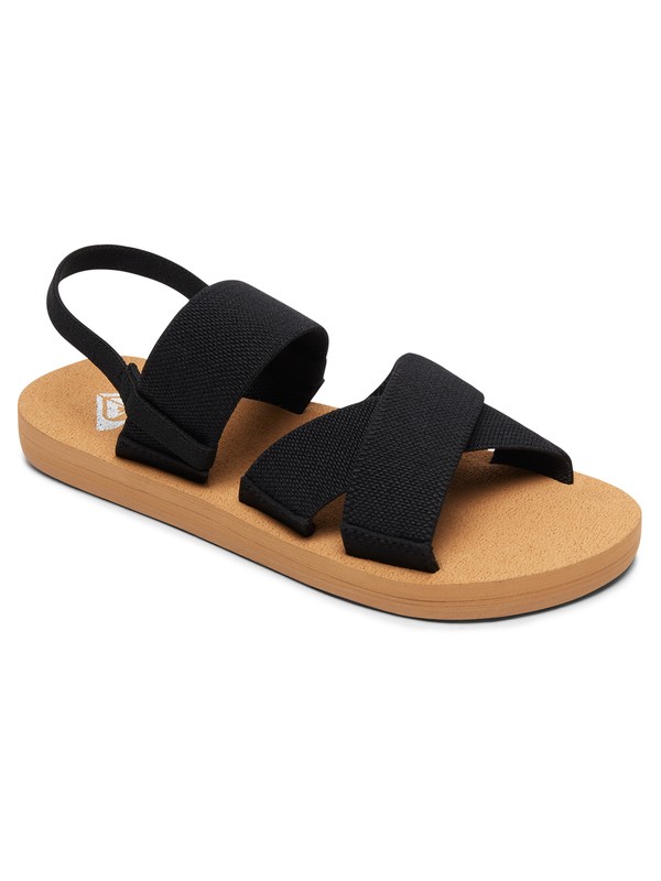 roxy, Girls 7-14 Cove Sandals, BLACK 3 (bk3) 0 Girls 7-14 Cove Sandals Black ARGL200062 Roxy