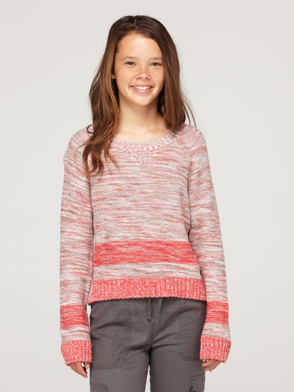 roxy, Girls 7-14 Real Deal Sweater, HOT ROSE STRIPE 2 (mlr3) 0 Girls 7-14 Real Deal Sweater ARGSW00002 Roxy