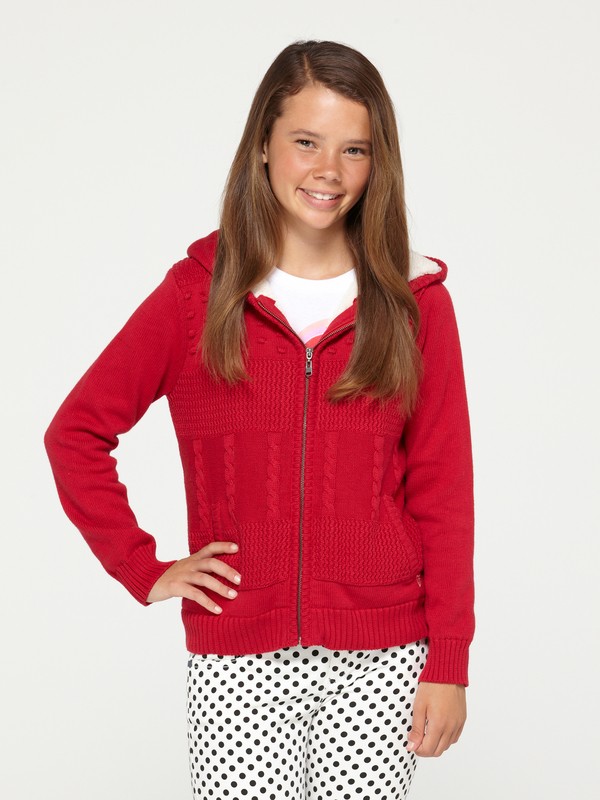 roxy, Girls 7-14 A Chance Storm Sweater, LIPSTICK RED (rqm0) 0 Girls 7-14 A Chance Storm Sweater ARGSW00010 Roxy