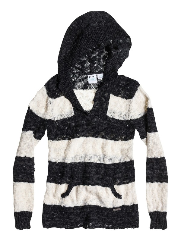 roxy, Girls 7-14 Pike Poncho, MARLED TRUE BLACK RUGBY STRIPE (kvj3) 0 Girls 7-14 Pike Poncho ARGSW03008 Roxy
