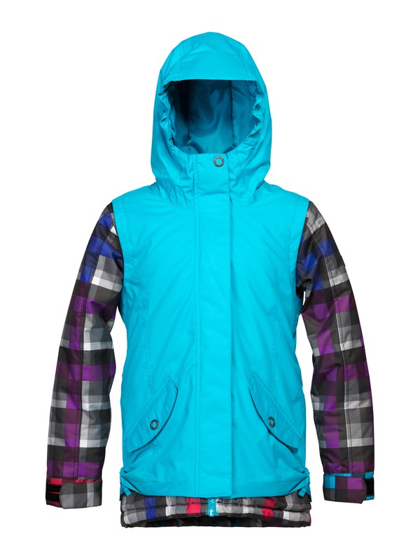 roxy, Girls 7- 14 Rizzo Girl Jacket, CARIBBEAN SEA (bnz0) 0 Girls 7- 14 Rizzo Girl Jacket ARGTJ00001 Roxy