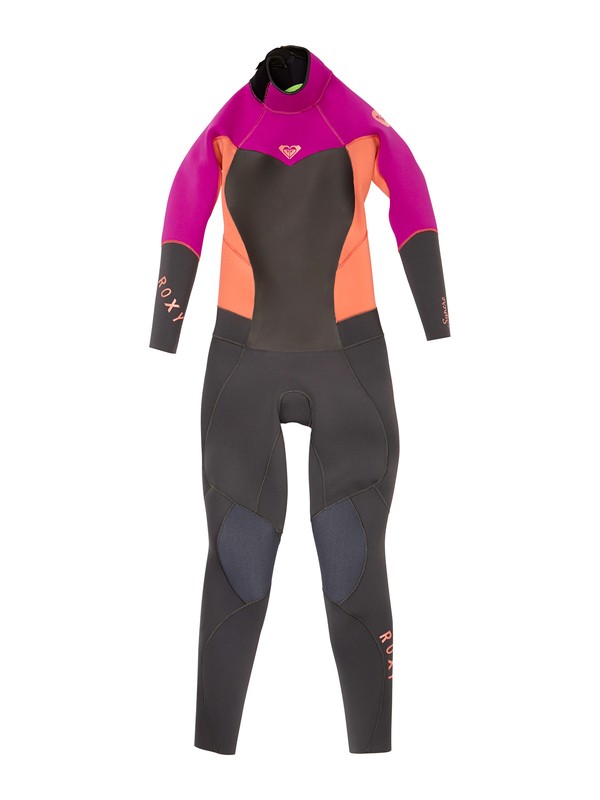 roxy, Girls 7-14 Syncro 3/2mm Back Zip GBS, VOILET / VIVID CORAL / GRAPHIT (xpmk) 0 Girls 7-14 Syncro 3/2mm Back Zip GBS ARGW100002 Roxy