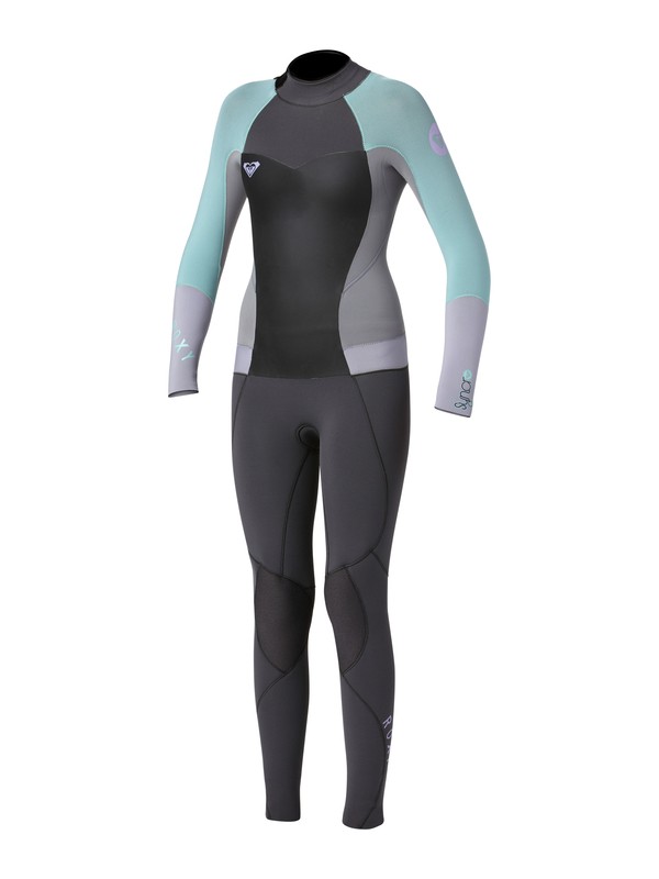 roxy, Girls 7- 14 Syncro 3/2mm Back Zip Wetsuit, GRAPHITE/GRAY/PURPLE/BLUE (xksp) 0 Girls 7- 14 Syncro 3/2mm Back Zip Wetsuit ARGW103001 Roxy