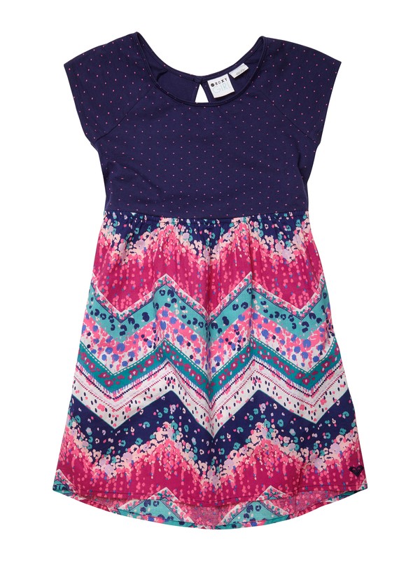 roxy, Girls 7-14 King Palm Dress, TROPICAL PINK CHEVRON STRIPE (mlw3) 0 Girls 7-14 King Palm Dress ARGWD00020 Roxy