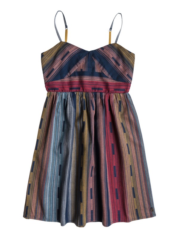 roxy, Girls 7-14 Tail Feathers Dress, NOMAD DARK DENIM STRIPE (brq3) 0 Girls 7-14 Tail Feathers Dress ARGWD03002 Roxy