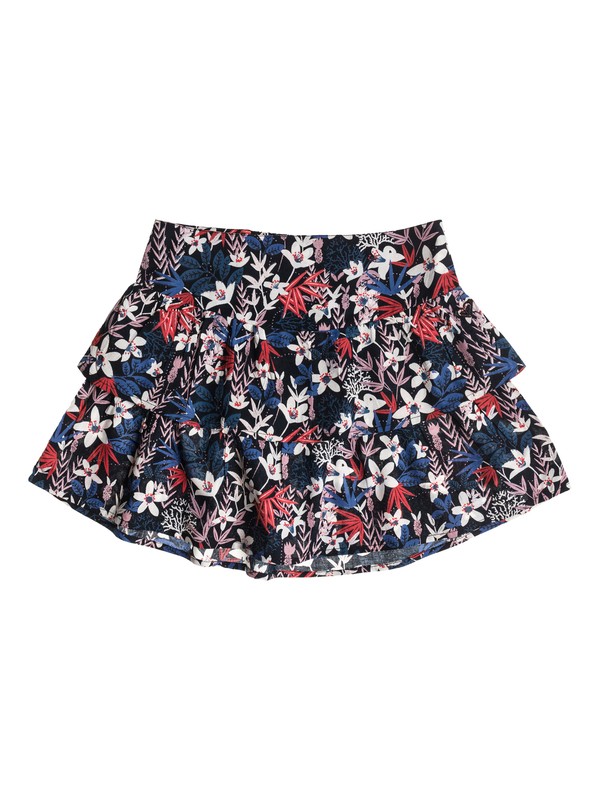 roxy, Girls 7-14 Party Time Skirt, GARDEN TRUE BLACK FLORAL (kvj7) 0 Girls 7-14 Party Time Skirt ARGWK03001 Roxy