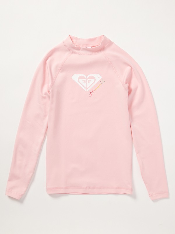 roxy, Girls 7-14 Paradise LS Rashguard, PINK (pnk) 0 Girls 7-14 Paradise LS Rashguard ARGWR00003 Roxy