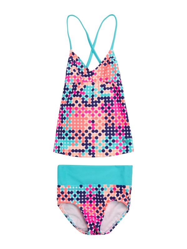 roxy, Girls 7-14 Peaceful Dreamer Criss Cross Tankini Set Swimsuit, GPNK PEACEFULDRM (mkl7) 0 Girls 7-14 Peaceful Dreamer Criss Cross Tankini Set Swimsuit ARGX200020 Roxy