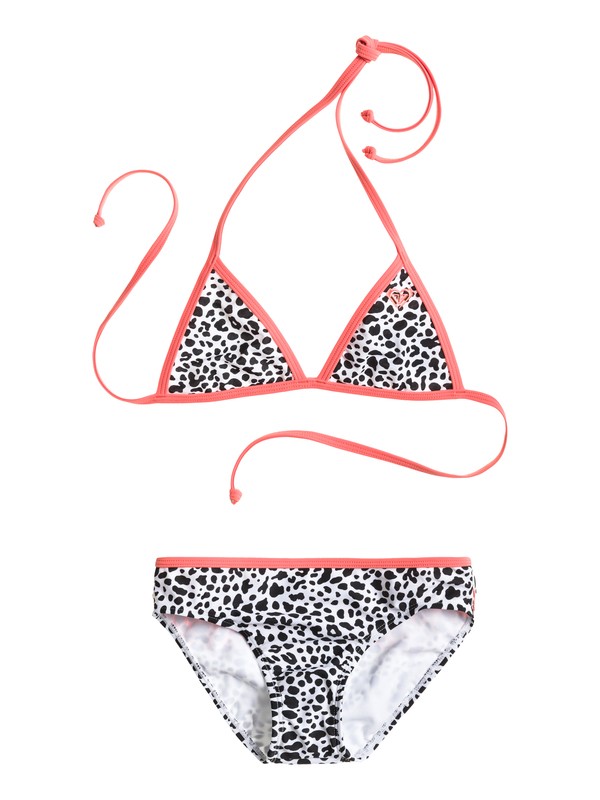 roxy, Girls 7-14 Roxy Wild Tiki Tri Fringe Set, ROXY WILD TRUE BLACK PRINT (kvj6) 0 Girls 7-14 Roxy Wild Tiki Tri Fringe Set ARGX203002 Roxy