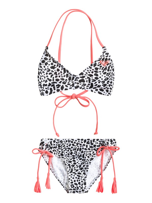 roxy, Girls 7-14 Roxy Wild Criss Cross Tri Set, ROXY WILD TRUE BLACK PRINT (kvj6) 0 Girls 7-14 Roxy Wild Criss Cross Tri Set ARGX203003 Roxy