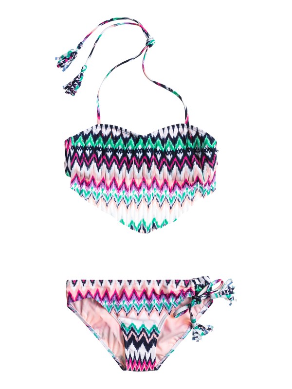 roxy, FRINGE BANDEAU SET, DREAM CATCHER PARADISE PINK (mlg6) 0 FRINGE BANDEAU SET ARGX203009 Roxy