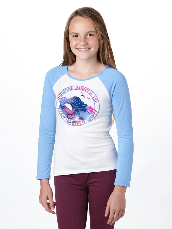 roxy, Girls 7-14 Coast Lines BL Long Sleeve Top, SEA SPRAY (wbs0) 0 Girls 7-14 Coast Lines BL Long Sleeve Top ARGZT00146 Roxy