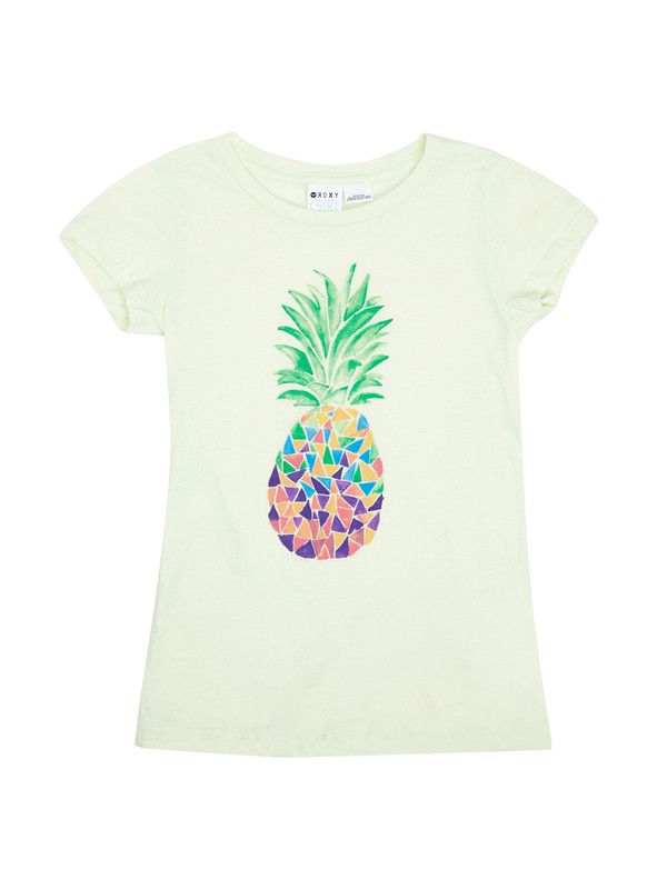 roxy, Girls 7-14 Geo Pineapple Tee, LIME CREAM (gbk0) 0 Girls 7-14 Geo Pineapple Tee ARGZT00274 Roxy
