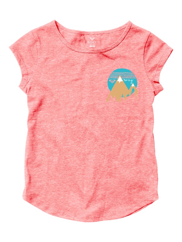 MOUNTAIN LOVE RG FASHION CREW ARGZT03165 0 Girl's 7-14 Mountain Love Cap Sleeve Tee ARGZT03165 Roxy