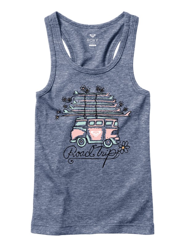 roxy, Girls 7-14 Road Trippin Tank Top, BLEACHED DENIM (pmk0) 0 Girls 7-14 Road Trippin Tank Top ARGZT03171 Roxy