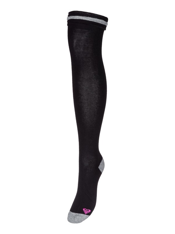 roxy, Leg Up Knee Socks, TRUE BLACK (kvj0) 0 Leg Up Knee Socks ARJAA03003 Roxy
