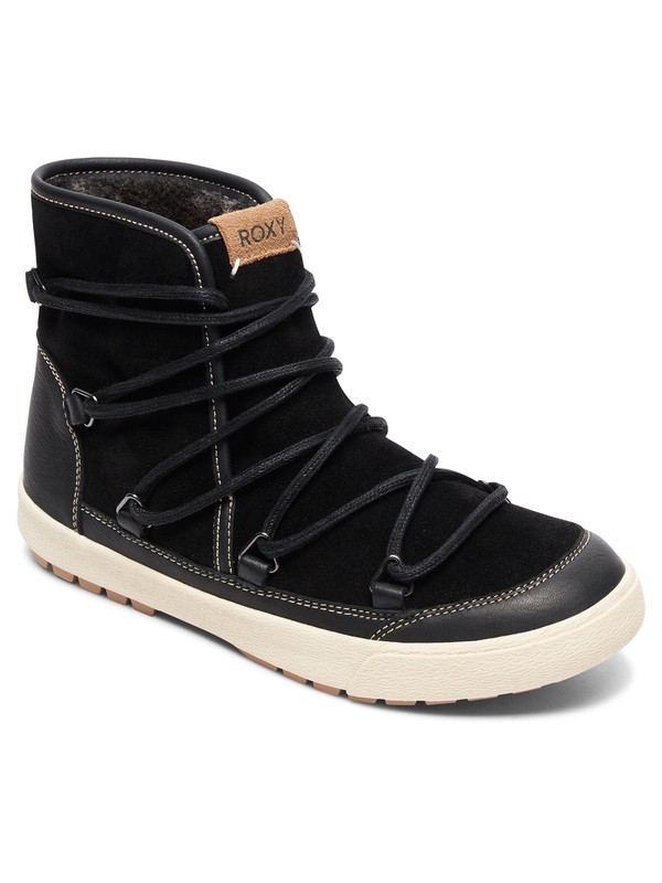 roxy, Darwin - Bottines doublées en fausse fourrure pour Femme, BLACK (bl0) 0 Darwin - Bottines doublées en fausse fourrure pour Femme Noir ARJB300017 Roxy