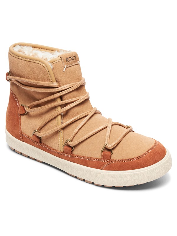 roxy, Darwin - Faux-Fur Lined Boots for Women, CAMEL (cam) 0 Darwin - Faux-Fur Lined Boots for Women Brown ARJB300017 Roxy