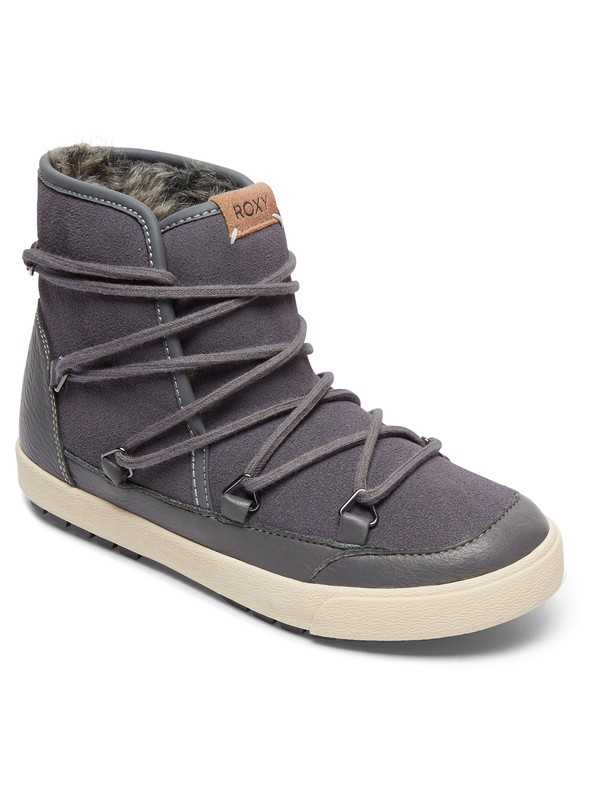 roxy, Darwin - Laarzen gevoerd met imitatiebont voor Dames, CHARCOAL (chr) 0 Darwin - Laarzen gevoerd met imitatiebont voor Dames Black ARJB300017 Roxy