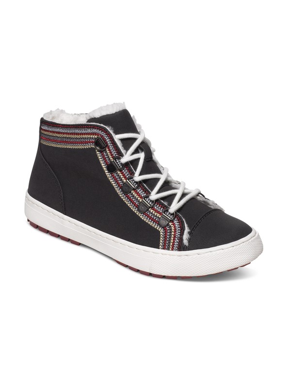 roxy, Mila Lace-Up Mid Top Shoes, BLACK (blk) 0 Mila Lace-Up Mid Top Shoes ARJB400001 Roxy