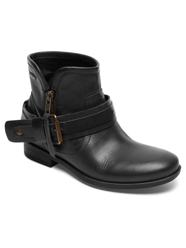 roxy, Castell - Leather Ankle Boots, BLACK (blk) 0 Castell - Leather Ankle Boots ARJB700541 Roxy
