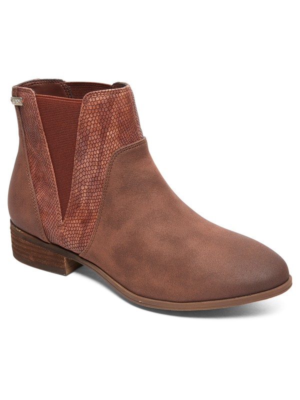 roxy, Linn - Bottines à talons mi-hauts pour Femme, BROWN (brn) 0 Linn - Bottines à talons mi-hauts pour Femme Marron ARJB700592 Roxy