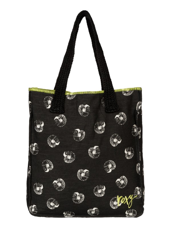 Rocksteady - Printed Linen Beach Tote Bag ARJBA03013 0 Rocksteady ARJBA03013 Roxy