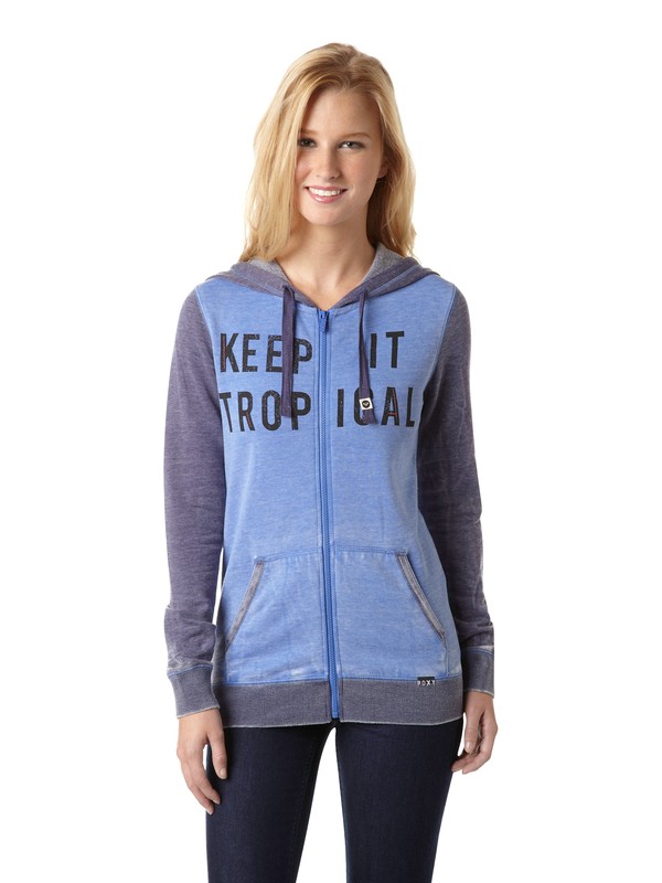 roxy, New Eden Text Hoodie, CORN FLOWER (pnd0) 0 New Eden Text Hoodie ARJFT00487 Roxy