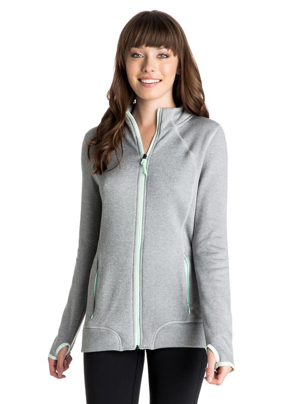 roxy, Iced Out Full Zip Jacket, HERITAGE HEATHER (kpfh) 0 Iced Out Full Zip Jacket ARJFT03130 Roxy