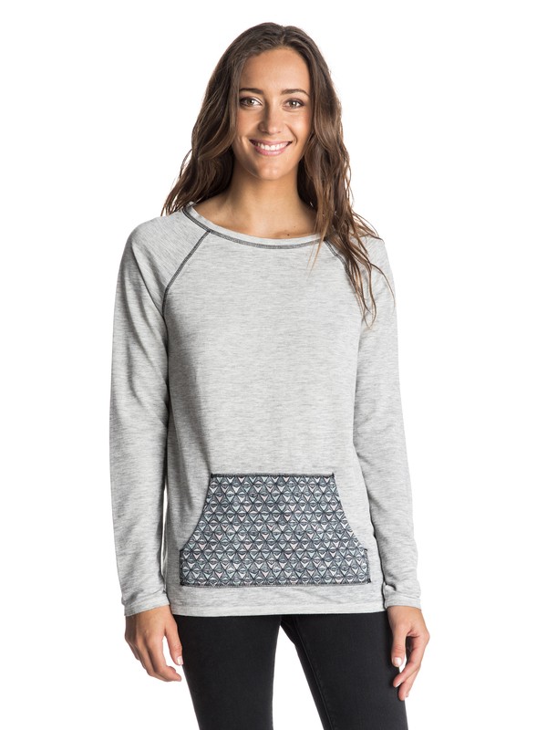 roxy, Vendetta Pullover Sweatshirt, HERITAGE HEATHER (sgrh) 0 Vendetta Pullover Sweatshirt ARJFT03289 Roxy