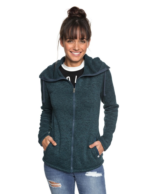 roxy, TRAIL SIDE FULL ZIP, REFLECTING POND HEATHER (byfh) 0 TRAIL SIDE FULL ZIP ARJFT03487 Roxy