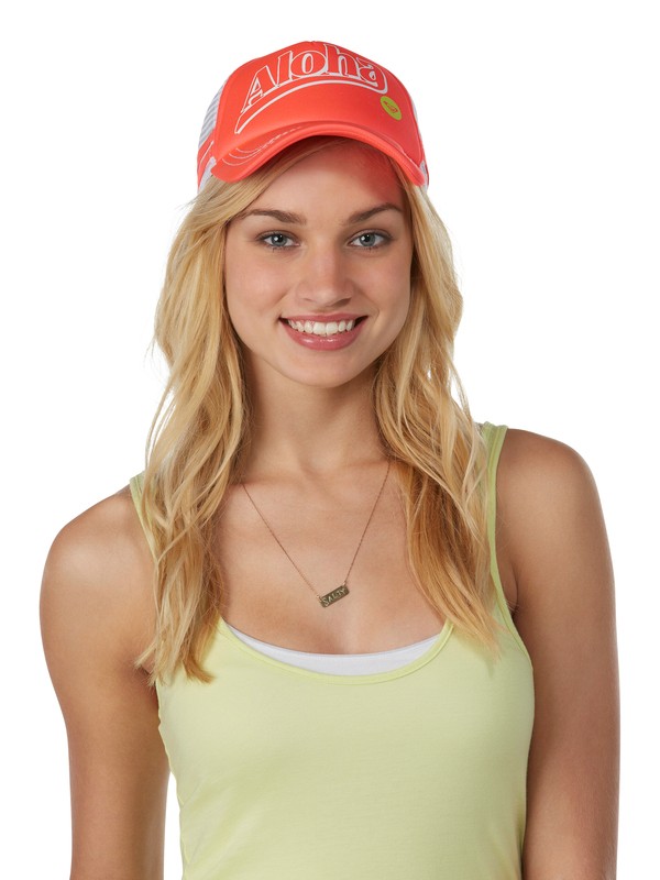 roxy, Dig This Truckers Hat, GLOW PINK (mkl0) 0 Dig This Truckers Hat ARJHA00021 Roxy