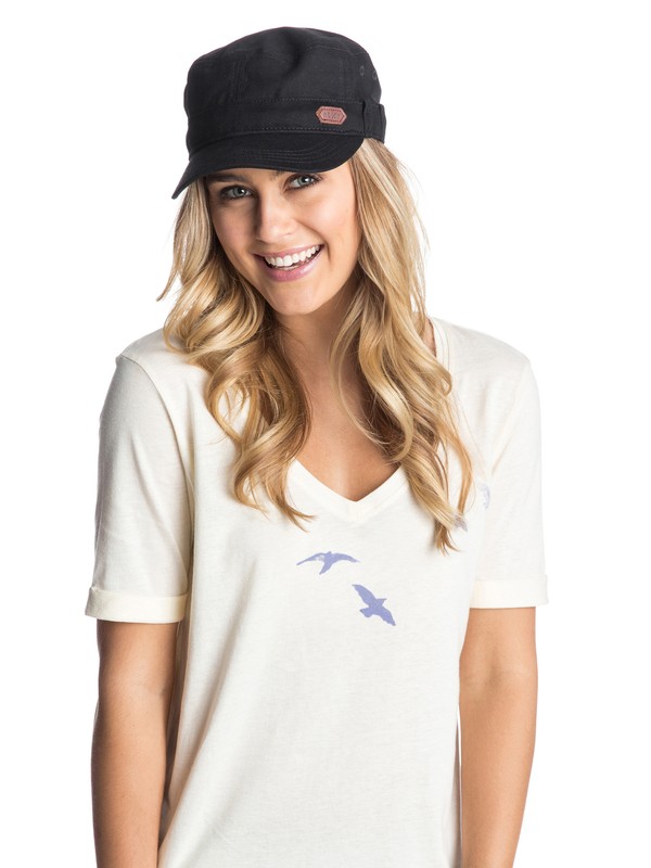 roxy, Castro Military Hat, TRUE BLACK (kvj0) 0 Castro Military Hat ARJHA03065 Roxy