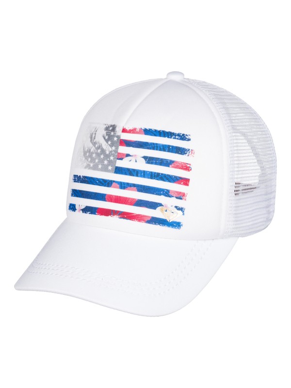 roxy, Truckin 4th Of July Trucker Hat, SEA SALT (wbb0) 0 Truckin 4th Of July Trucker Hat ARJHA03210 Roxy