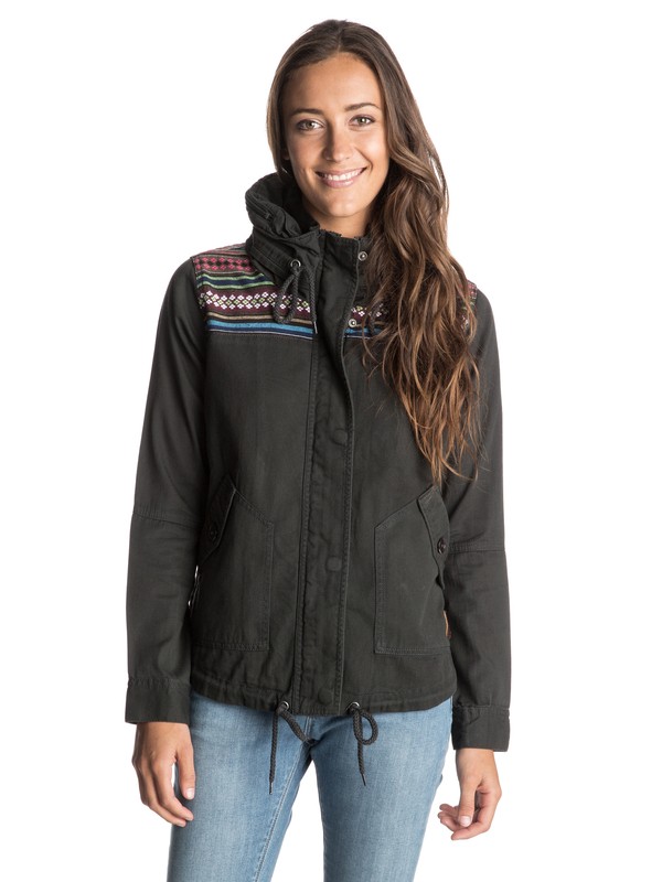 roxy, Wintercloud Military Jacket, PIRATE BLACK (kte0) 0 Wintercloud Military Jacket ARJJK03018 Roxy