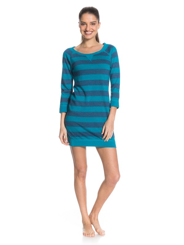 roxy, Rain Shine Dress, OUTFIELD MOROCCAN BLUE STRIPE (brw3) 0 Rain Shine Dress ARJKD03010 Roxy