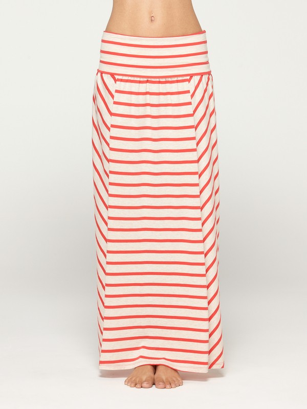 roxy, Meet Me Halfway Maxi Skirt, HOT ROSE HEATHER STRIPE (mlr3) 0 Meet Me Halfway Maxi Skirt ARJKK00006 Roxy