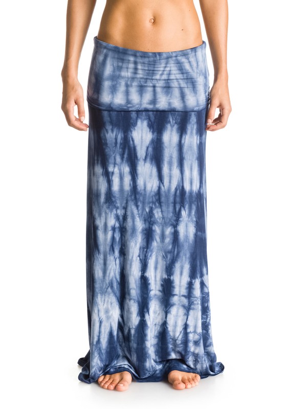 roxy, Star Crossed Skirt, STRETCHED DARK DENIM TIE DYE (brq6) 0 Star Crossed Skirt ARJKK03003 Roxy