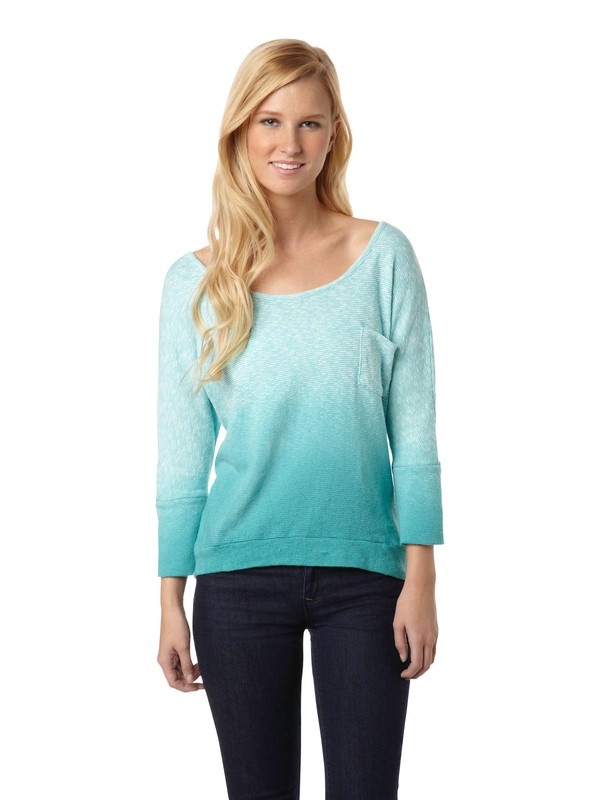 roxy, Dark Wave Sweatshirt, BALTIC BLUE OMBRE KNIT (blk6) 0 Dark Wave Sweatshirt ARJKT00121 Roxy