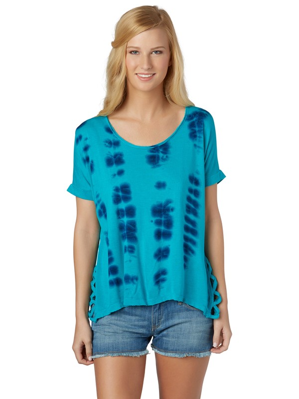 roxy, Secret Lake Top, TILE BLUE TIE DYE PATTERN (bpm6) 0 Secret Lake Top ARJKT00180 Roxy