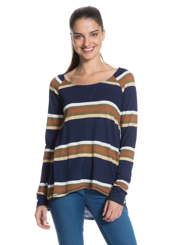 roxy, V Long Sleeve Top, VENUS MILITARY OLIVE STRIPE (cqw3) 0 V Long Sleeve Top ARJKT03042 Roxy