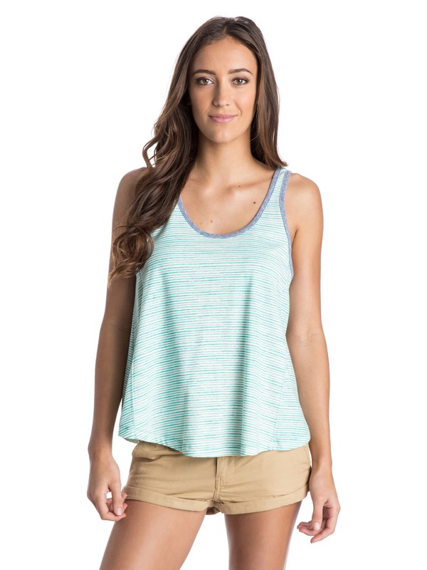 roxy, Sheep Chute Scoop Neck Tank Top, BALTIC BLUE WAVES BLK3 (blk3) 0 Sheep Chute Scoop Neck Tank Top ARJKT03115 Roxy